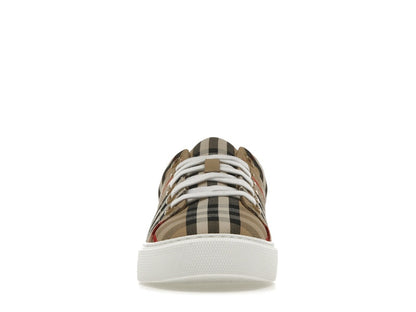 Burberry Vintage Check and Leather Sneakers Archive Beige Check Toe (Women's)