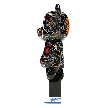 Bearbrick x BAPE Line Camo Shark 100% & 400% Set Blue/Black
