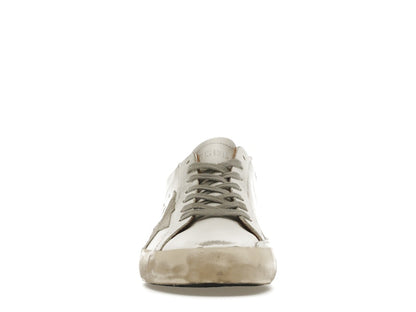 Golden Goose Super-Star White Green Grey Suede Patch