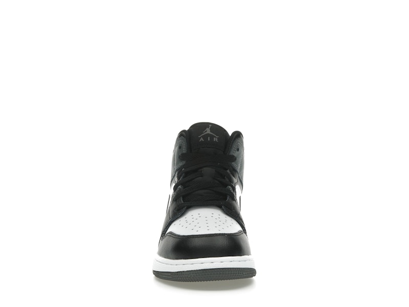 Jordan 1 Mid Black White Iron Grey (GS)