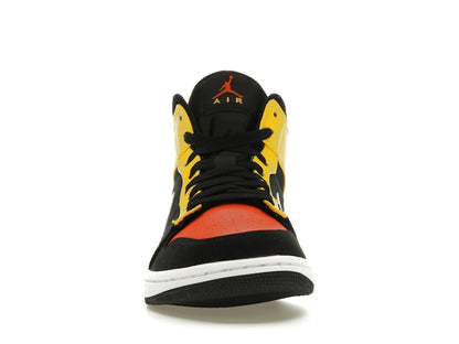 Jordan 1 Mid Black Amarillo Orange