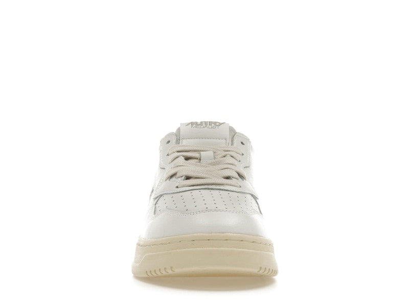 Autry Medalist Leather Low White Green