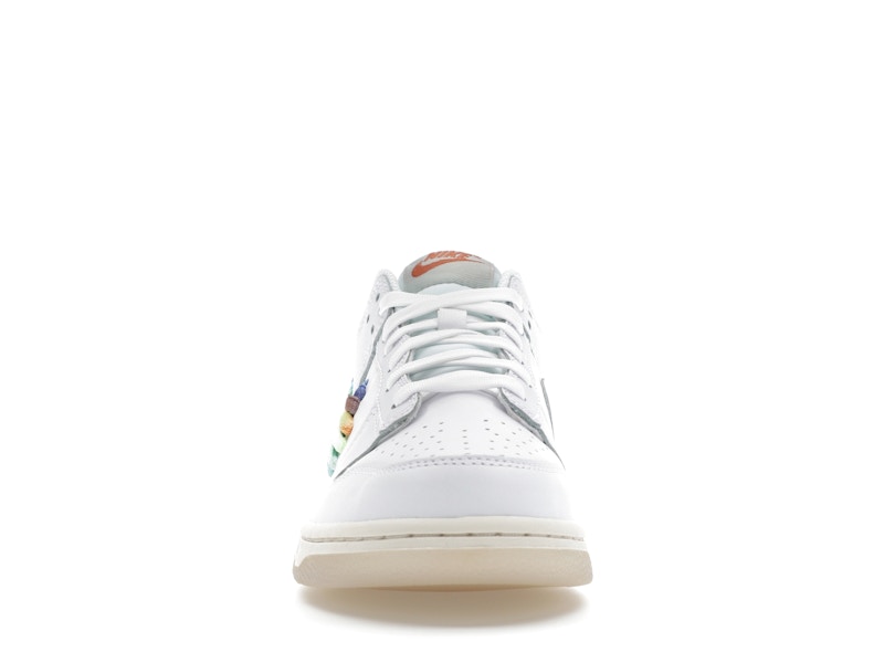 Nike Dunk Low SE Rainbow Lace Swoosh White (GS)