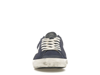 Golden Goose Super-Star Navy Suede White