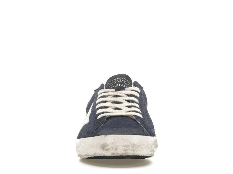 Golden Goose Super-Star Navy Suede White