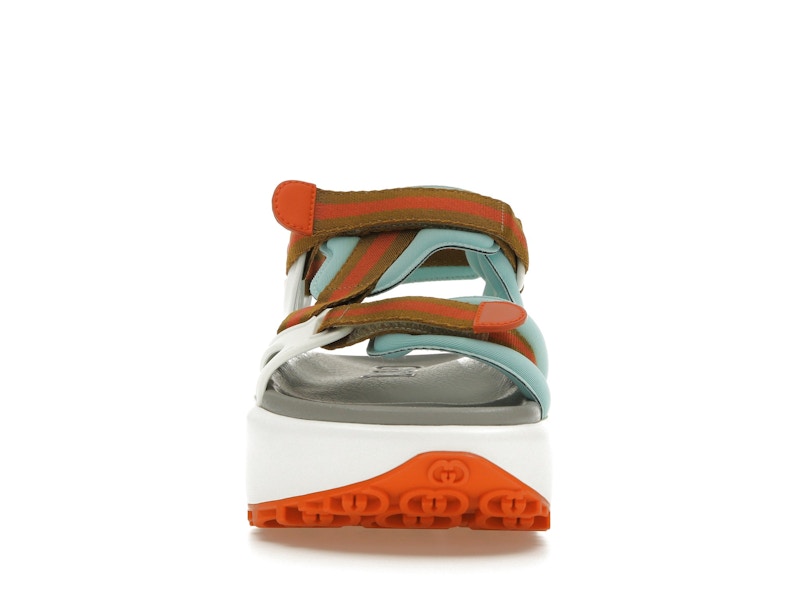Gucci Colour Block Platform Sandal White Blue Orange (Women's)