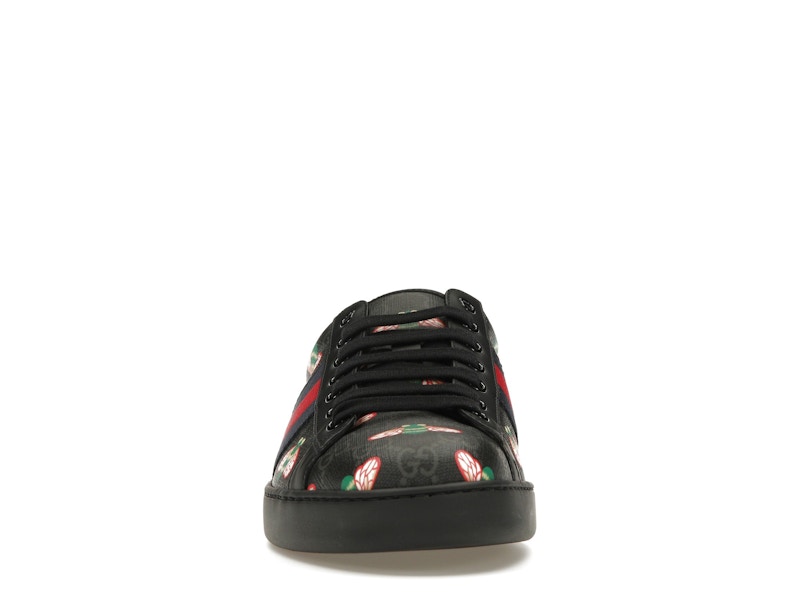Gucci Ace Bee Print Black