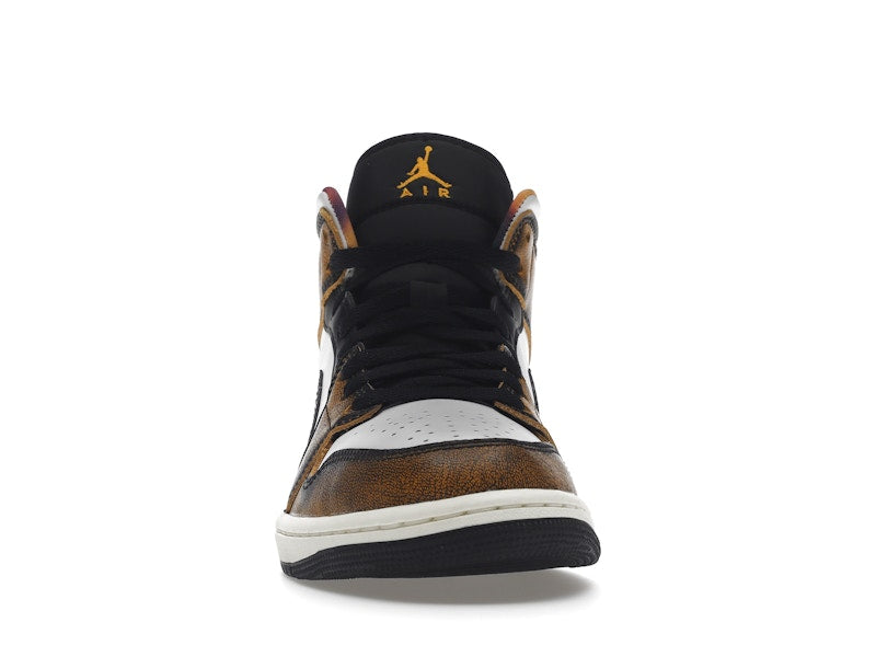 Jordan 1 Mid SE Orange Wear Away