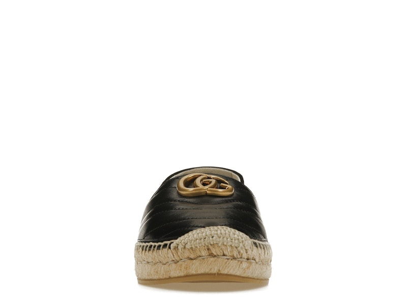 Gucci Double G Espadrille Black Leather