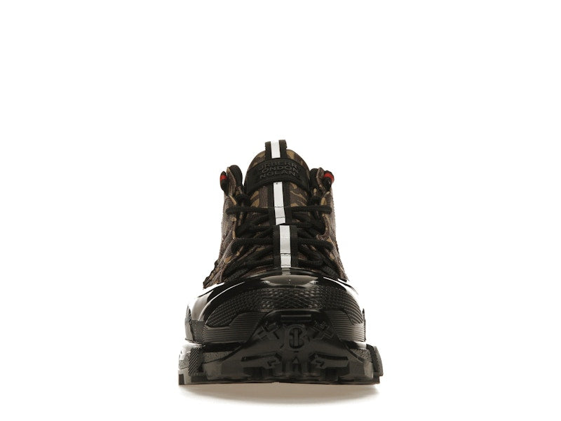 Burberry Arthur Monogram Print Black Bridle Brown