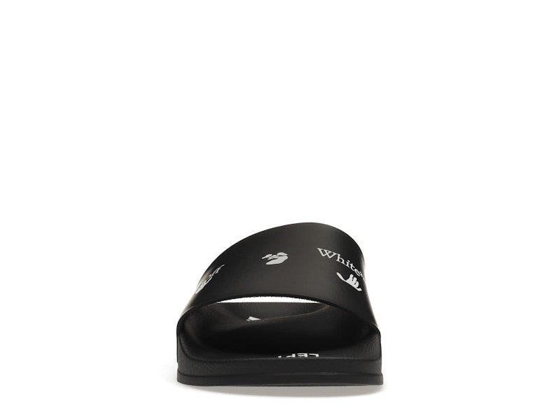 OFF-WHITE Drowning Man Logo Slides Black White FW21