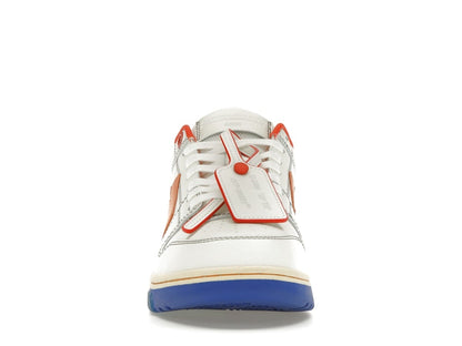 OFF-WHITE Out Of Office OOO Low Tops White Orange Blue Contrast Stitching