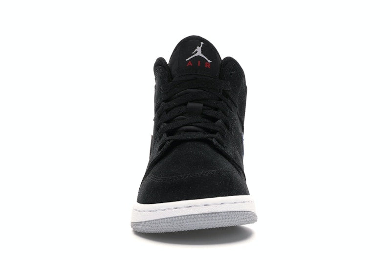 Jordan 1 Mid Multi-Color Swoosh Black (GS)