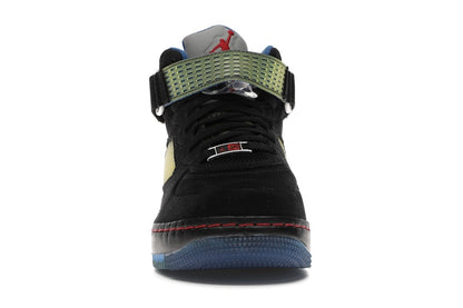 Jordan AJF 5 Black Blue Ribbon Varsity Red