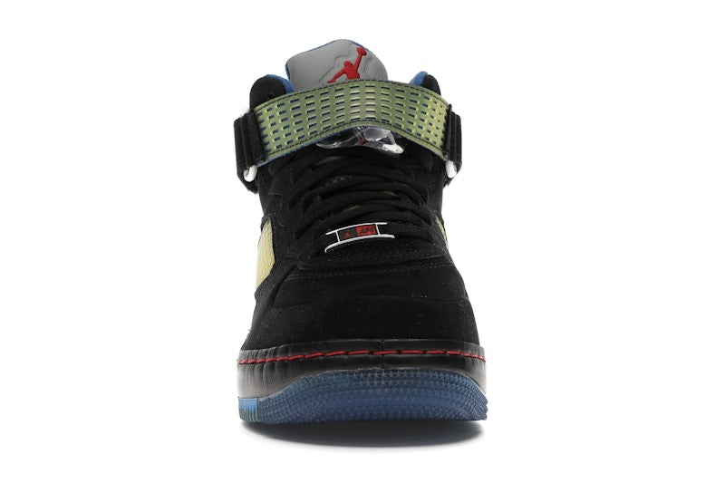 Jordan AJF 5 Black Blue Ribbon Varsity Red