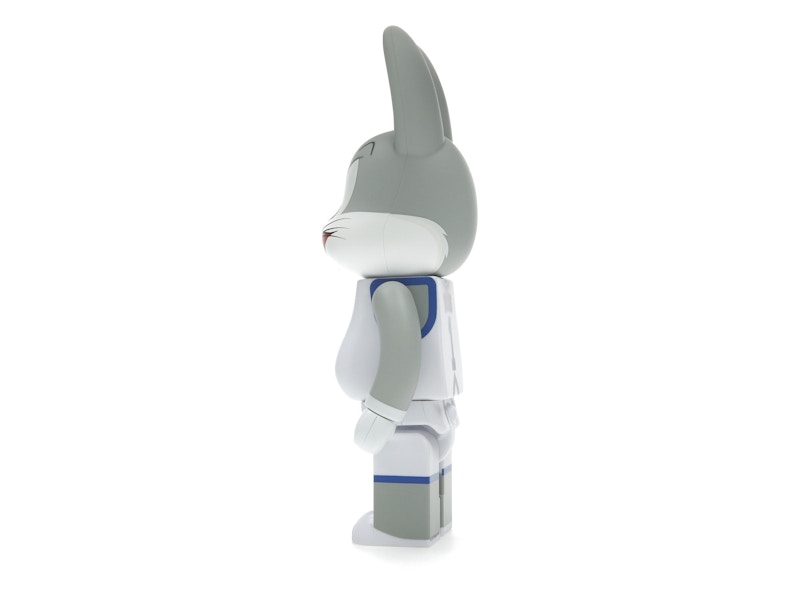 Bearbrick x Space Jam Rabbrick Bugs Bunny 100% & 400% Set Grey