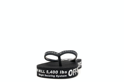 Off-White Logo Typographic Flip Flop Black SS20