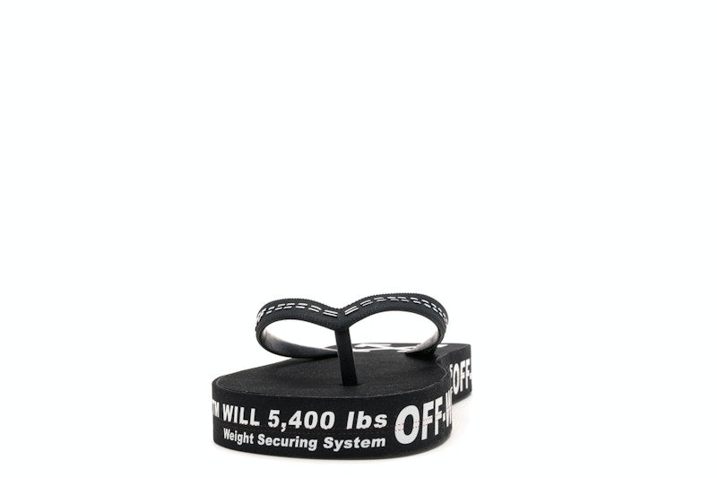 Off-White Logo Typographic Flip Flop Black SS20