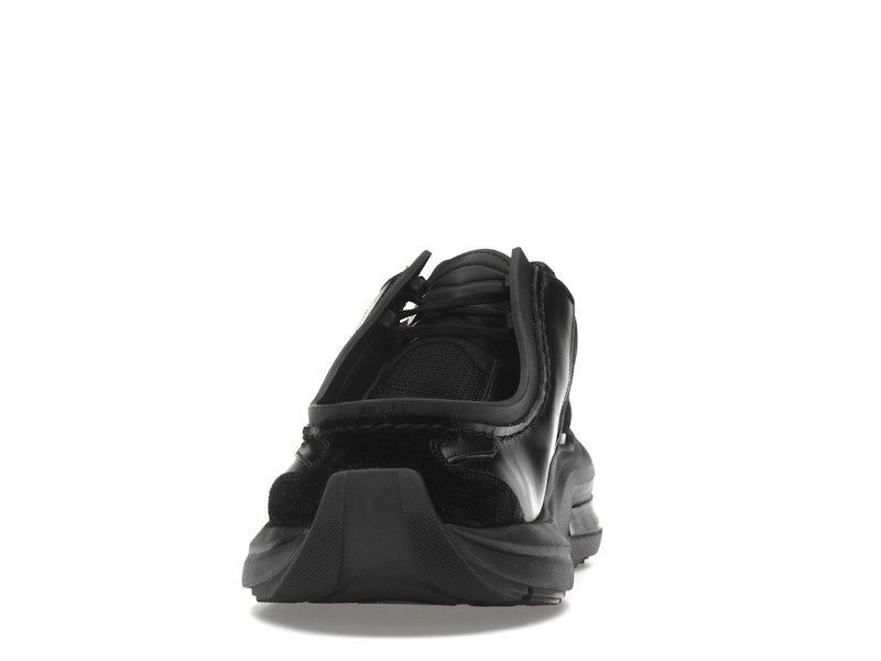 Prada Brushed Leather Sneakers Bike Fabric Suede Black