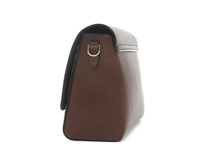 Burberry Vintage Check and Leather Note Crossbody Bag Tan