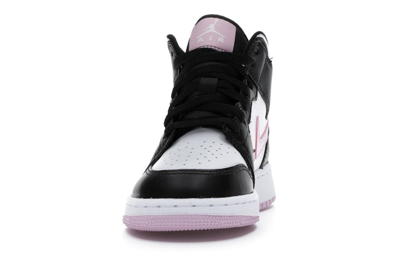 Jordan 1 Mid White Black Light Arctic Pink (GS)