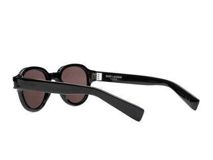 Saint Laurent Round-Frame Acetate Sunglasses Black/Black/Black (SL546-30013743-001)