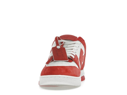 OFF-WHITE Out Of Office "OOO" Low Tops Brick Red White Suede