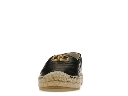 Gucci Double G Espadrille Black Leather
