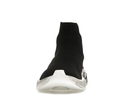 Balenciaga Speed 2.0 Graffiti Recycled Knit Black White