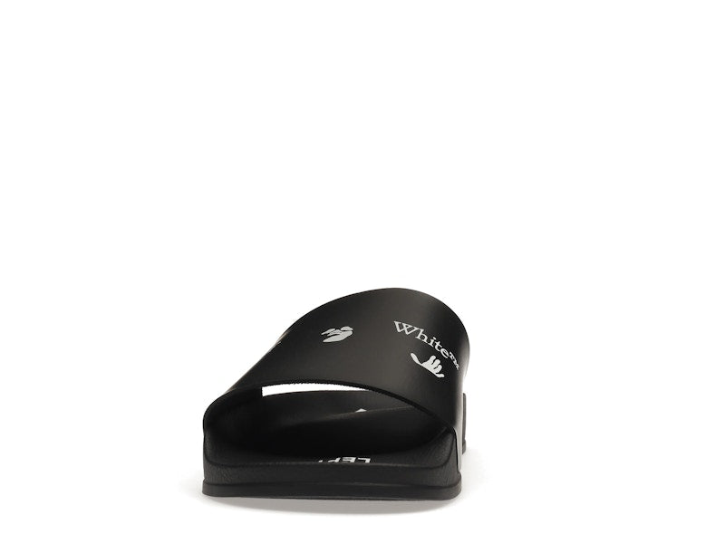 OFF-WHITE Drowning Man Logo Slides Black White FW21