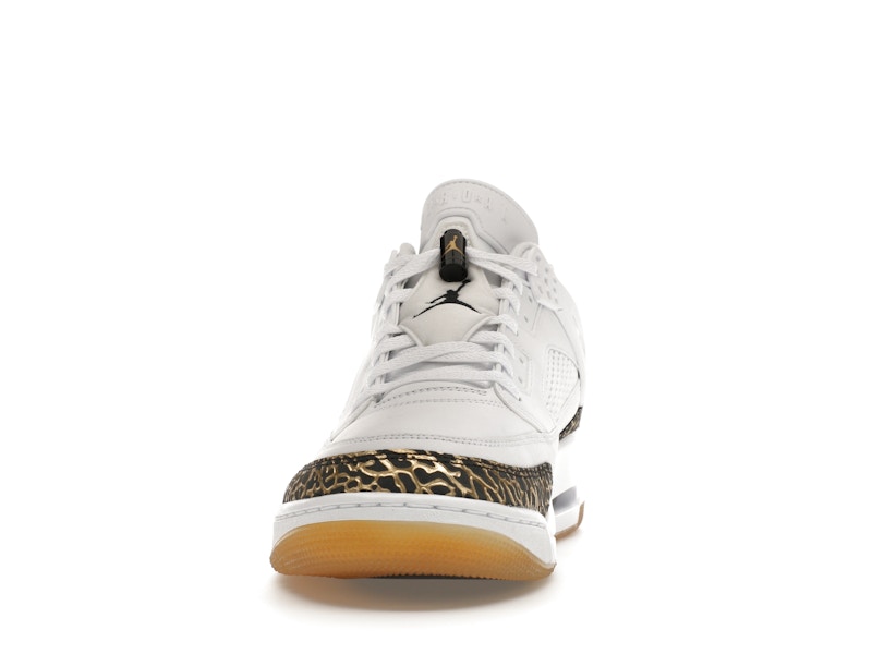 Jordan Spizike Low White Metallic Gold