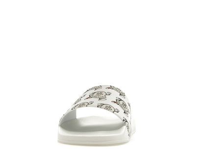 Moncler Basile Slide Logo Print White