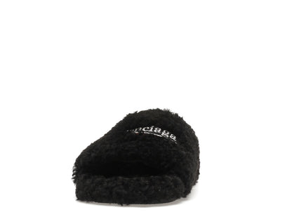 Balenciaga Furry Slide Black