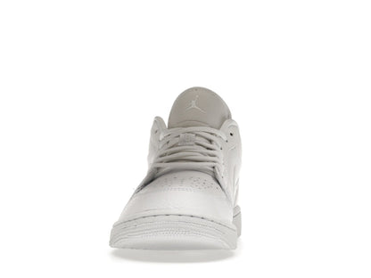 Jordan 1 Low Triple White Tumbled Leather