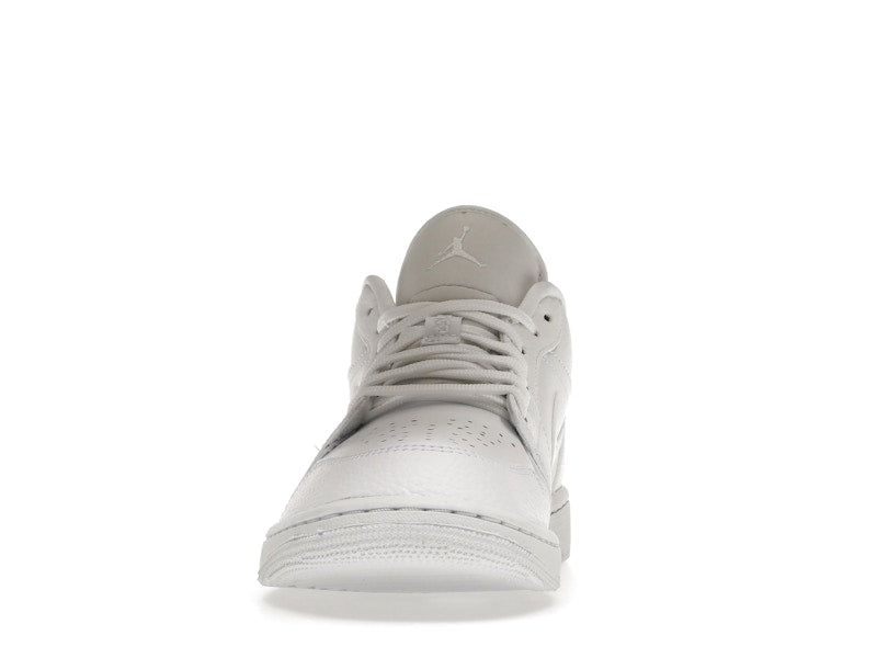 Jordan 1 Low Triple White Tumbled Leather