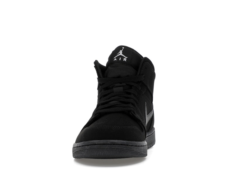 Jordan 1 Mid Black Black White