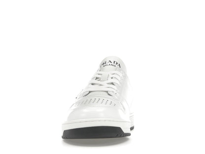 Prada Downtown Low Top Sneakers Leather White White Black