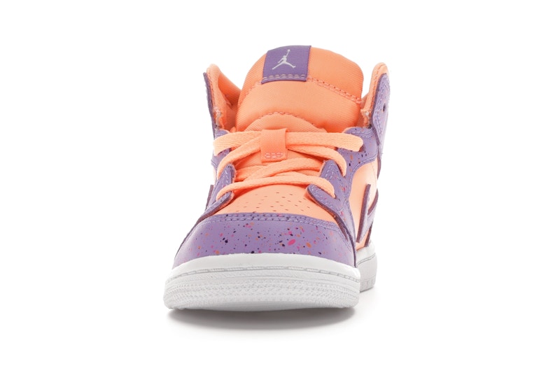 Jordan 1 Mid Paint Splatter Orange Purple (TD)