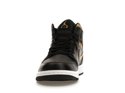 Jordan 1 Mid Black Metallic Gold