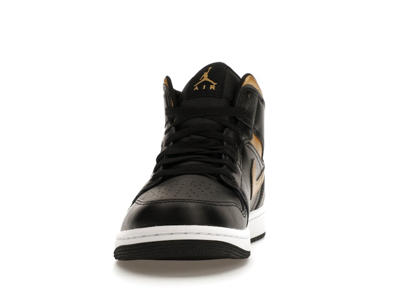 Jordan 1 Mid Black Metallic Gold
