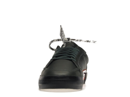 OFF-WHITE Vulc Low Dark Green Leather