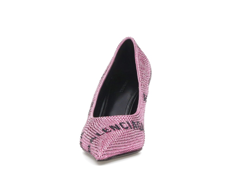 Balenciaga Square Knife Embellished Pumps Pink Black (Women's)
