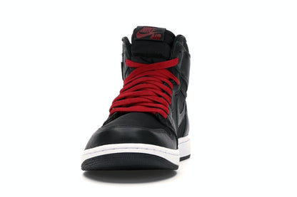 Jordan 1 Retro High Black Satin Gym Red