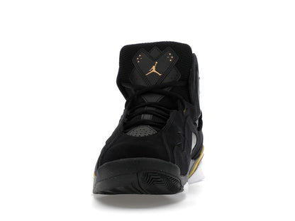 Jordan True Flight Black White Metallic Gold