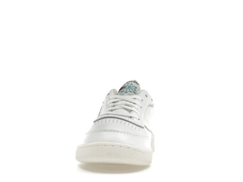 Reebok Club C 85 White Teal Burgundy Logo
