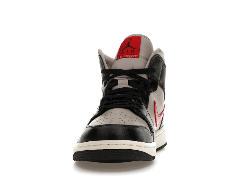 Jordan 1 Mid Black College Grey Gym Red (Women's)
