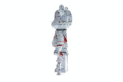 Bearbrick Jean-Michel Basquiat 2 100% & 400% Set White