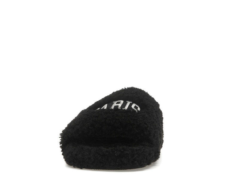 Balenciaga Paris Furry Slide Black