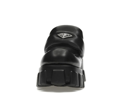 Prada Soft Padded 55mm Loafers Black Nappa Leather