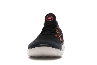 Nike Free RN Flyknit 2018 Black Flash Crimson Orange Peel